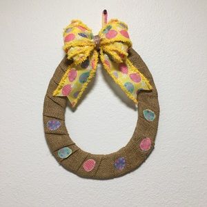 Handmade wreath Easter egg Door